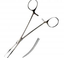 Затискач кровозупинний Більрота-Пеана, вертикально-зігнутий, 200 мм, робоча частина 47 мм Bio Tules Impex BTS-9-132.13